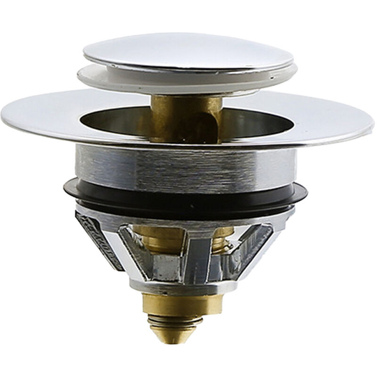 Pop-Up Drain Filter Bathroom Sink Stopper Stainless Steel Sink Drain Filter Washbasin Drain Strainer Hair Catcher - Silver