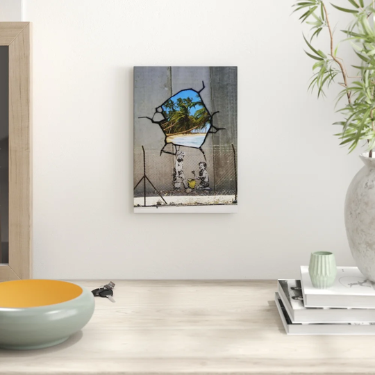 'Banksy Gaza Palestine Graffiti Wall Art' Graphic Art