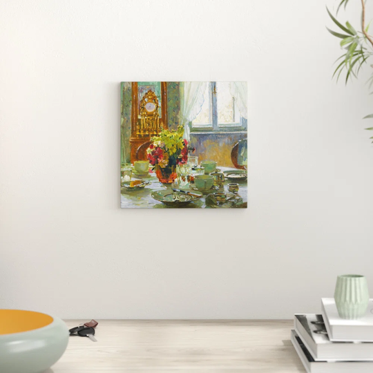 'The Breakfast Table' by Carl Moll Painting Print