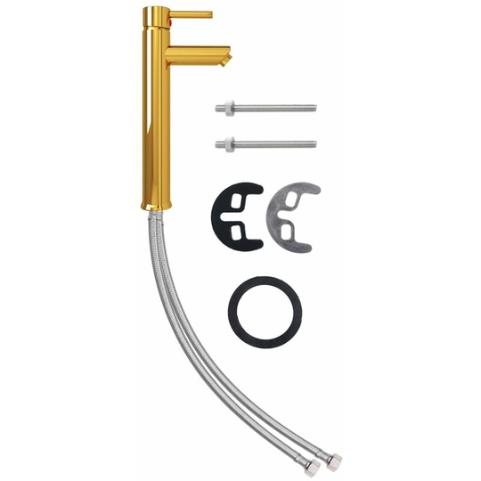 Vidaxl - Bathroom Mixer Tap Gold 12x30 cm Grey