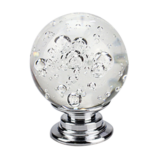 Door Handle Knob Drawer Pulls Furniture Handle 30mm Crystal Glass Aluminum Base Drawer Cabinet Door Handle Cabinet Hardware, White - White