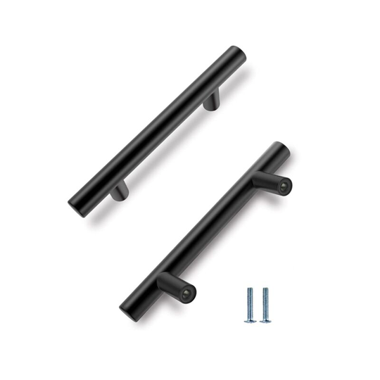 10 Pack - 3' center to center matte black kitchen cabinet pulls, made of stainless steel, ideal for cabinets, drawers, cupboards and cupboards.