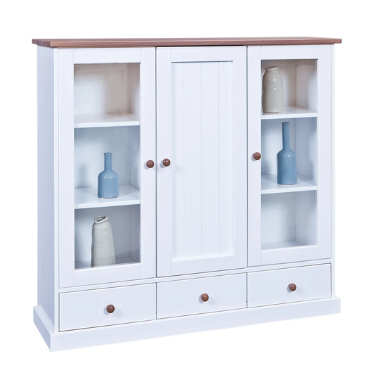 Skylar Solid Pine China Cabinet