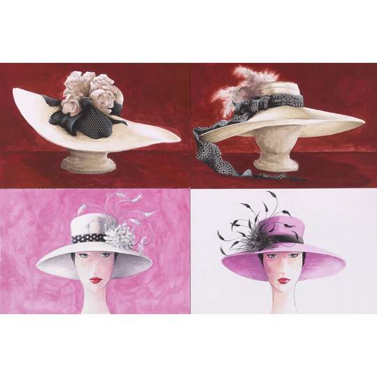 Fashionable Pink And Red Hats