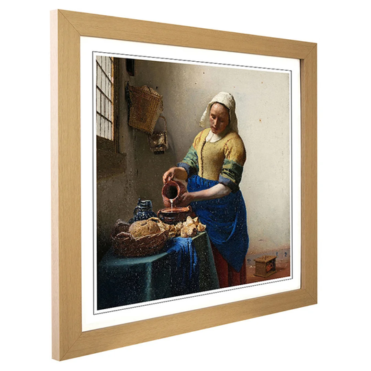 The Milkmaid by Johannes Vermeer Framed Painting Print