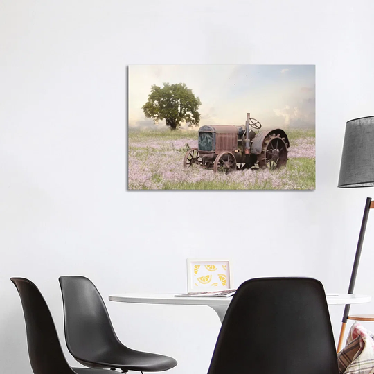 Tractor At Sunset by Lori Deiter - Print