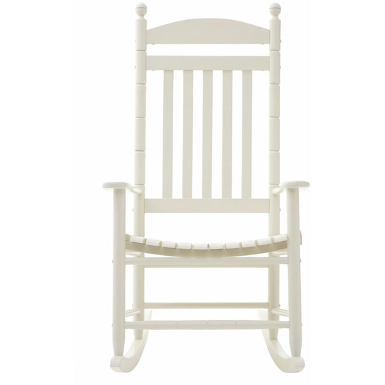 Rocking Chair White Wooden Armchairs For Living Room Eco-friendly Outdoor Garden Rocking Chair Traditional Rocking Chairs for Adults 83 x 66 x 118