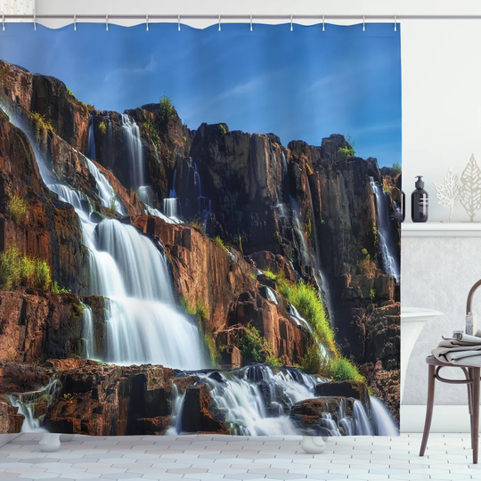 Beurket 13 Piece Polyester Shower Curtain Set