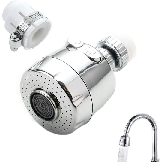 Faucet Aerator, 360° Rotatable Faucet, 2 Speed Mode, Adjustable Water Saving Filter Ejector, Used For Kitchen And Bathroom Flexible Faucet Nozzle