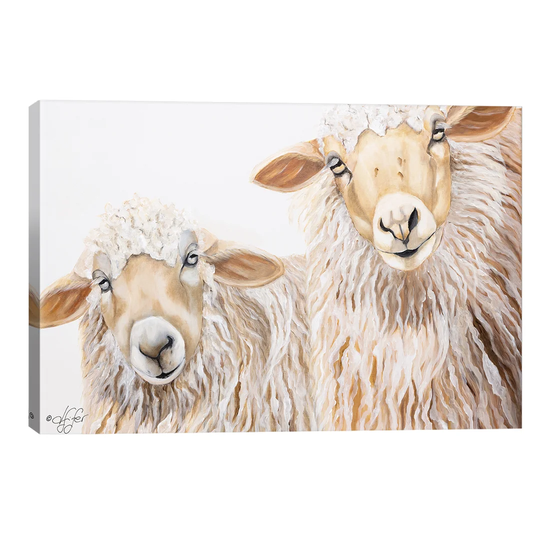 Ba Ba White Sheep by Diane Fifer - Graphic Art Print on Canvas