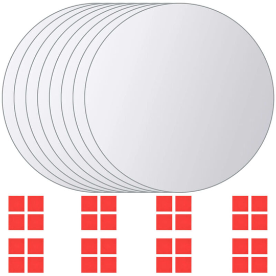 8 pcs Mirror Tiles Round Glass