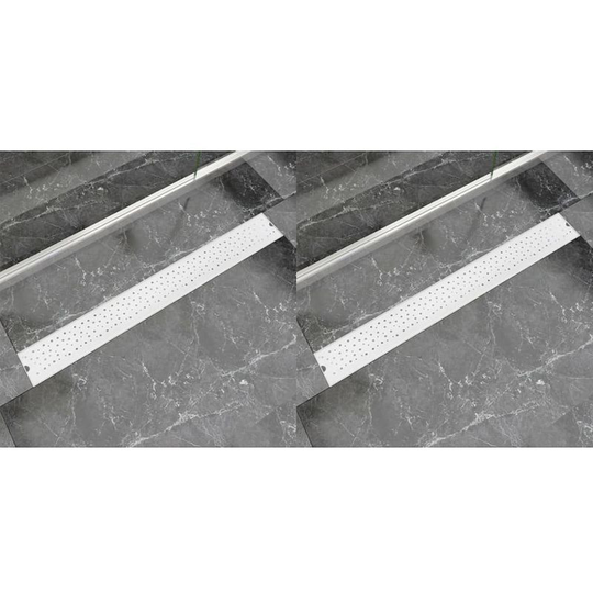 Hommoo Linear Shower Drain 2 pcs Bubble 930x140 mm Stainless Steel VD18858