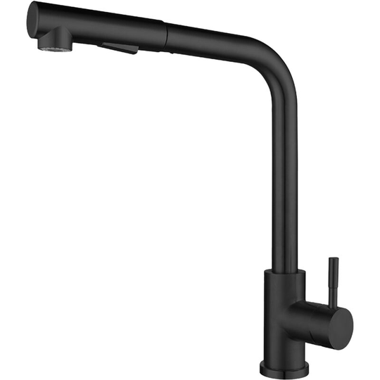 360°Swivel Pull Out Kitchen Faucets with 2 Spray Modes Bathroom Sink Faucets Pull Down Sprayer Ceramic Valve Basin Water Tap, Black - Black