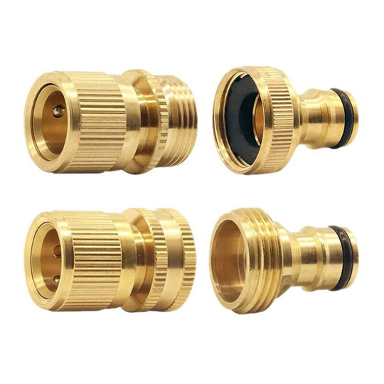 Garden Hose Expandable Male and Female Adapters Connectors & Quick Disconnect Hose Male and Female Fittings for Water 6 Point ght Pack of 4