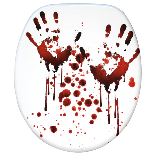 Bloody Hands Elongated Toilet Seat