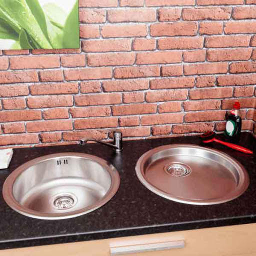 Sauber Round Stainless Steel Inset Kitchen Sink & Drainer 1 Bowl