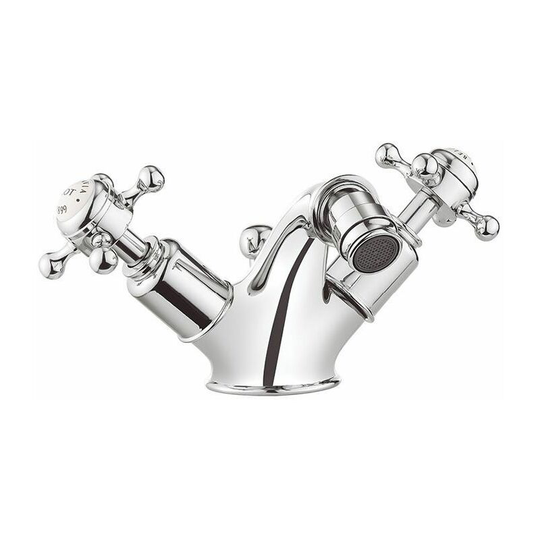 Crosswater - Belgravia Crosshead Monobloc Bidet Mixer Tap With Waste - Chrome - BL210DPC - Chrome