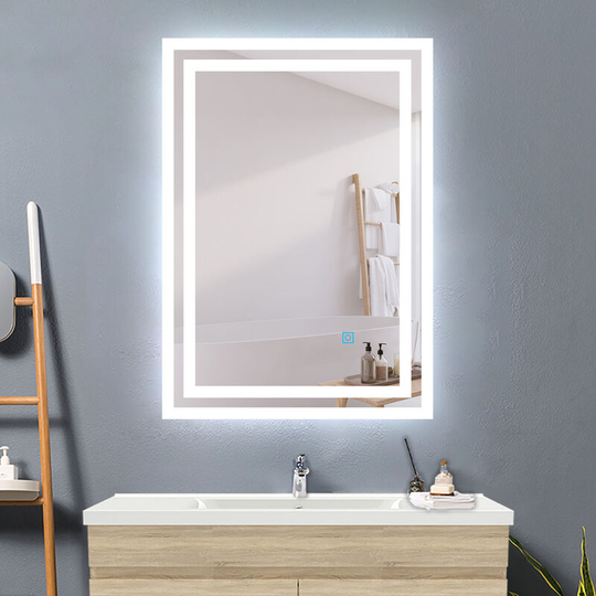 500x700 Bathroom Mirrors with LED Lights Anti Fog Touch Sensor Wall Mounted IP44 Vertical or Horizontal