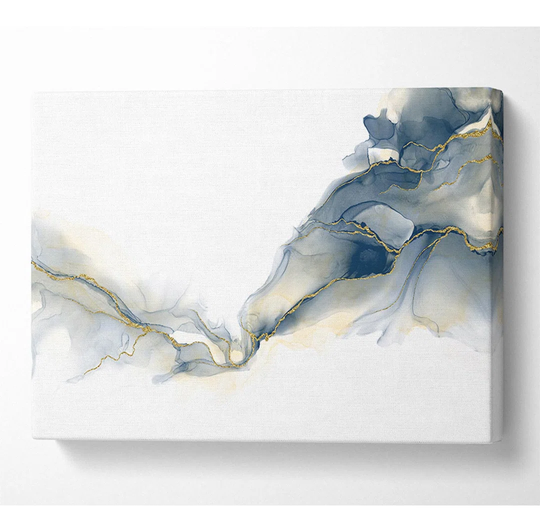 Grey Glitter Smoke - Wrapped Canvas Graphic Art