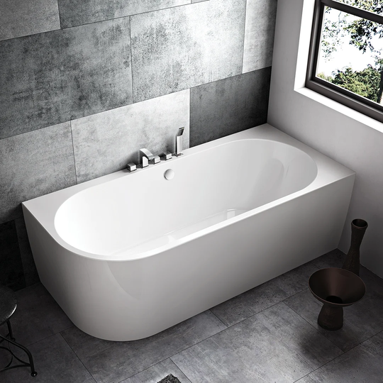 Belfry Bathroom 1800 Mm X 820 Mm Stand Alone Acrylic Corner Freestanding Soaking Bathtub Righthand