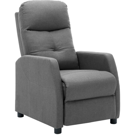 Vidaxl - Recliner Chair Light Grey Fabric Grey