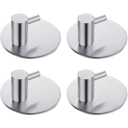 Ilovemilan - Rustproof Stainless Steel Stick On Hooks Self Adhesive From, Waterproof Strong Bonding Power Sticky Hooks For Kitchens, Bathrooms,