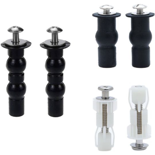Bett Expansion Screw for Toilet Cover Fixing - 3 pairs Toilet Seat Screws, Universal Expansion Bolts, Toilet Seat Cover Screw Accessories