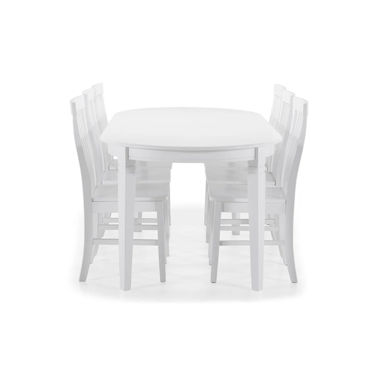Scottsbluff 6 - Person Rubberwood Solid Wood Dining Set