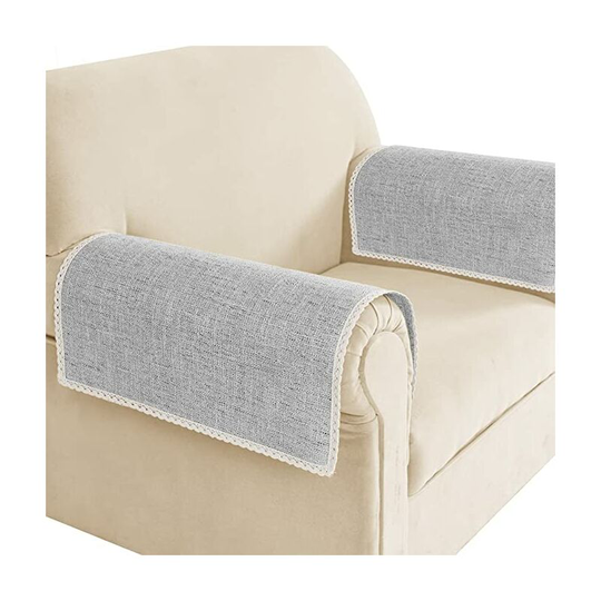 Armrest Cover for European Sofa Anti-Slip Recliner Armchair Slipcover for Living Room Couch Thick Linen Loveseat Sofa Arm Protector for Pets, Cats,