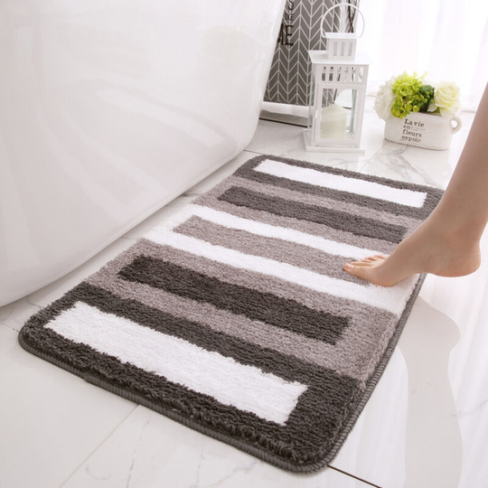 Sunflowergb - Non-Slip Bath Mat Kitchen Mat Soft Bathroom Rugs Soft Microfiber Shower Mat Quick Dry (Brown)
