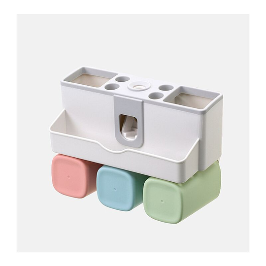 Bathroom wall mount toothbrush holder bathroom shelf 3 cups