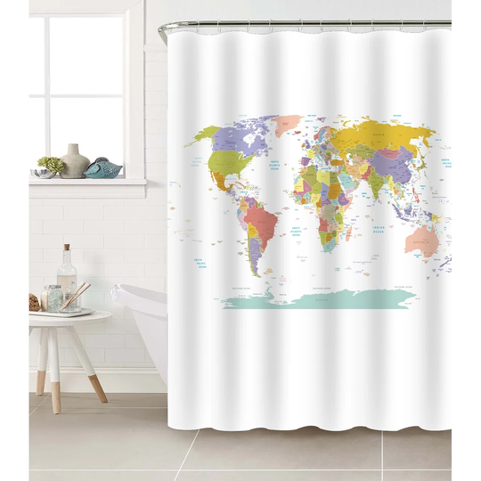 Mcfarlin Wold Map Shower Curtain