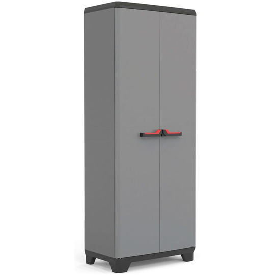 Storage Cabinet with Shelves Stilo Grey and Black 173 cm Keter Black