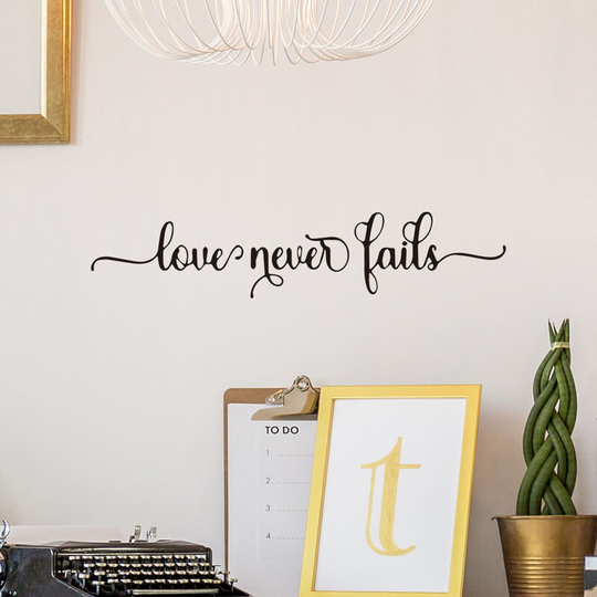 Love Sticker for Bathroom Mirror Vinyl Decal Wall Quote 2.3 x 7.8in