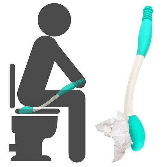 Toilet aid, long reach comfort wipe, extends your reach 40cm Handles toilet paper or pre-moistened wipes