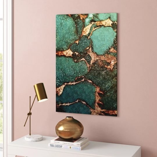 Gemstone And Gold - Emerald by Monika Strigel - Painting on Canvas