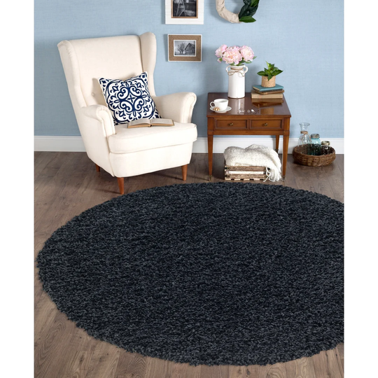 Armiead Luxury Super Soft Flokati/Shaggy Black Rug