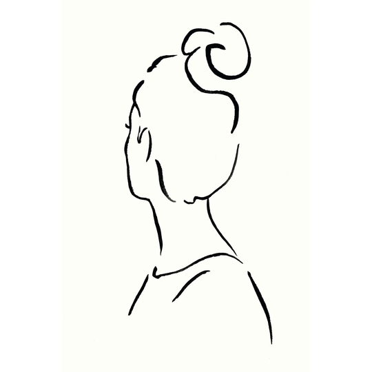 Minimal Profile I by Victoria Borges - Wrapped Canvas Painting Print