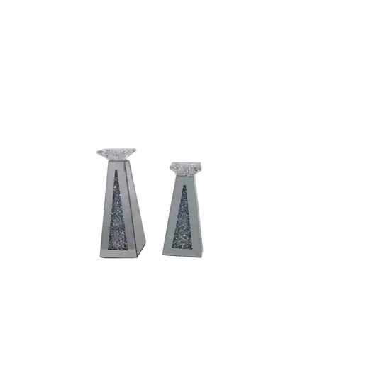 31Cm H Glass Tabletop Candlestick