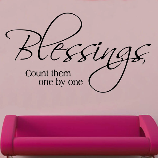 Blessings Quote Decal Vinyl Wall Sticker