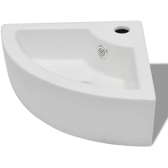 Wash Basin with Overflow 45x32x12.5 cm White vidaXL - White