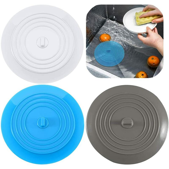 Silicone Sink Silicone Tub Stopper Drain Stopper Universal Tub Stopper Rubber Tub Stopper Universal Drain Stopper for Bathroom (3 pcs) - Langray