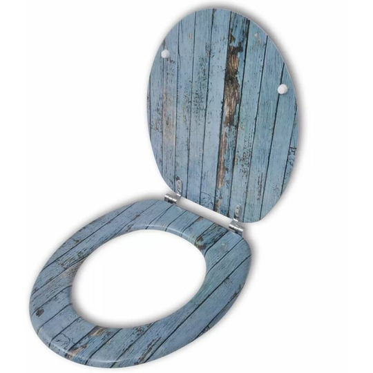 Toilet Seat with mdf Lid Old Wood Design