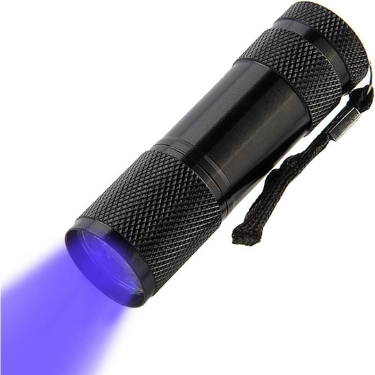 9 LED Ultra Violet LED Flashlight/Black Light, UV LED Flashlight, 395nm, Pet Urine and Stain Detector, Find Stains on Clothes, Carpets or Rugs