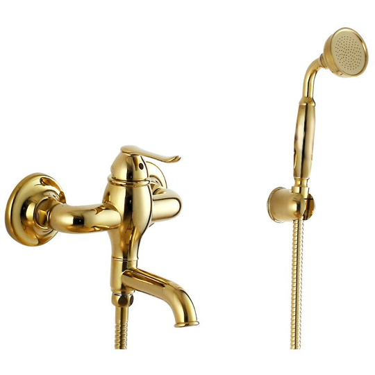 Luxurious Gold Wall Mounted Tub Faucet