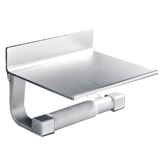 Adhesive Toilet Paper Holder with Shelf Wall-Mounted Toilet Paper Roll Holder Without Drilling Aluminyo for Bathroom Toilet wc Betterlife