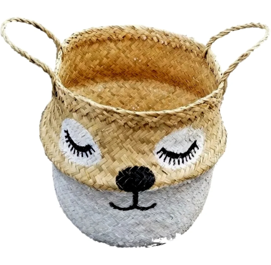Funny Face Seagrass Basket