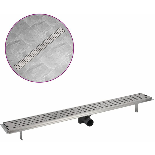 Vidaxl - Linear Shower Drain Line 1030x140 mm Stainless Steel