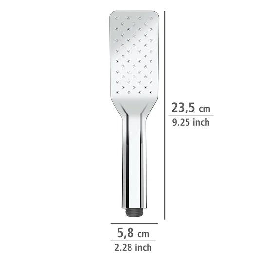 WENKO Shower head Automatic Cleaning Chrome, 5,8 X 23,5 Cm