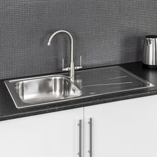 Reginox Diplomat Stainless Steel Inset Kitchen Sink 1 Bowl With Waste